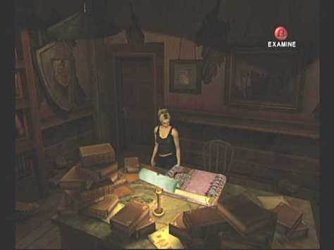 Alex discovering the Tome of Eternal Darkness in her grandfather's secret study.